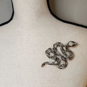 natasha classic reptile snake crystal rhinestone pave brooch pin Pendant